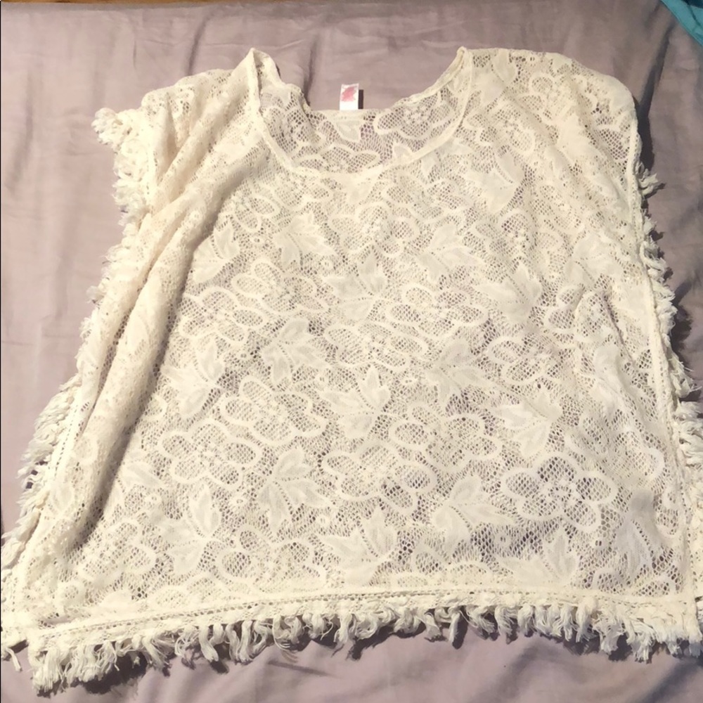 Lace beach cover up